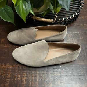 Franco Sarto Taupe Leather Flats